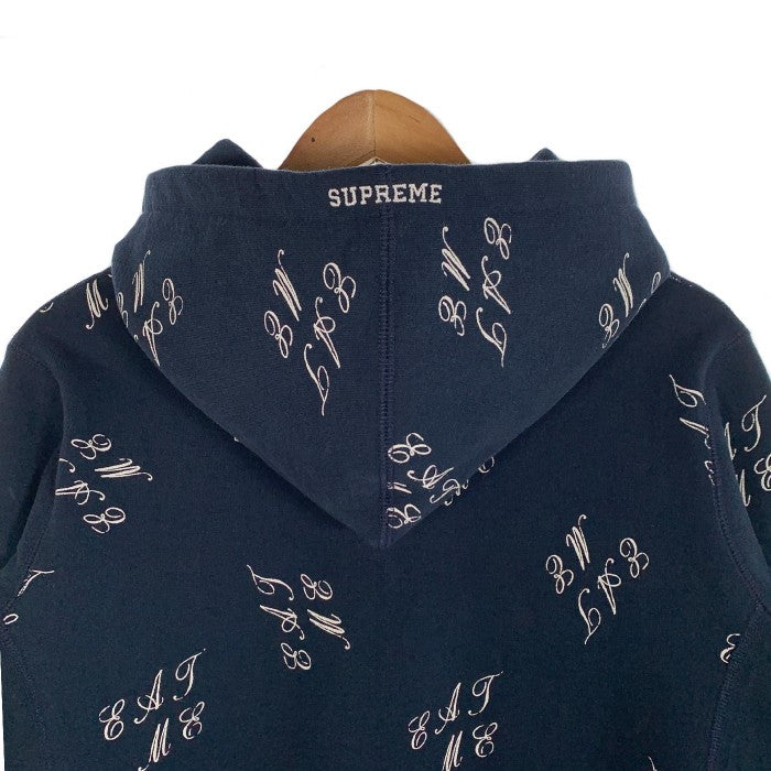 SUPREME シュプリーム 15AW Eat Me Hooded Sweatshirt プルオーバースウェットパーカー ネイビー Size S 福生店