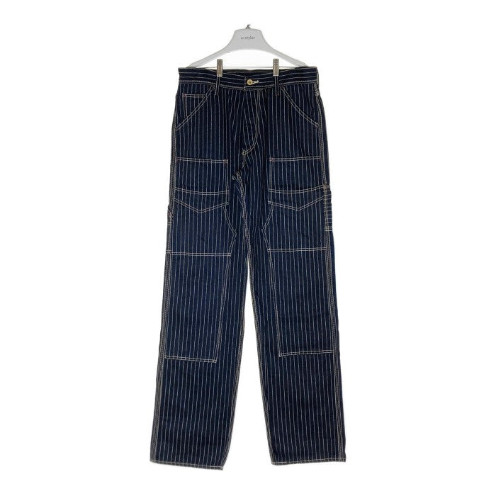 EightーG エイトＧ 8wkー04 13oz WABASH STRIPE WORK PANTS ウォバッシュ ダブルニー ネイビー sizeW32 瑞穂店