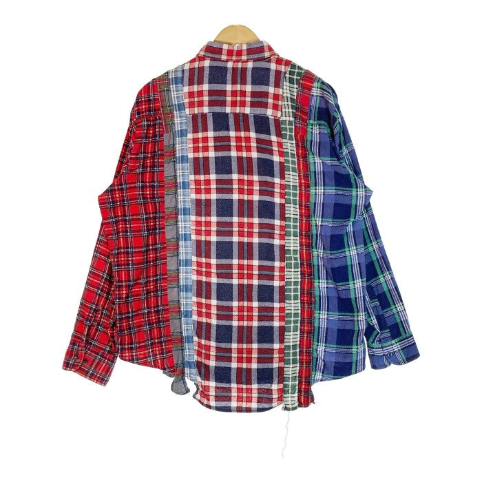 Rebuild by Needles リビルドバイニードルズ CH284 Flannel Shirt 7 Cut Wide Shirt 再構築 ネルシャツ マルチカラー sizeXL 瑞穂店