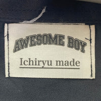 AWESOME BOY x ICHIRYU MADE オーサムボーイ イチリュウメイド ミリタリーシャツ ネイビー sizeMーL 瑞穂店