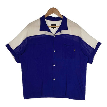 RATS ラッツ BOWLING SHIRT ボーリングシャツ レーヨン リネン ブルー Size XL 福生店