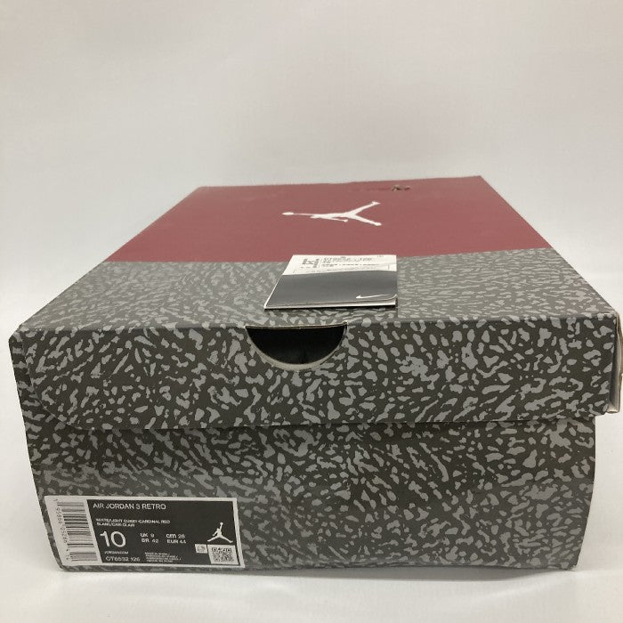 NIKE ナイキ AIR JORDAN3 RETRO エアジョーダン3 CT8532-126 カーディナルレッド size28cm 瑞穂店
