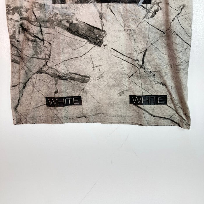 OFF-WHITE オフホワイト 16SS CARAVAGGIO MARBLE TEE カラヴァッジオ マーブル バックバイアスプリント Tシャツ グレー sizeS 瑞穂店
