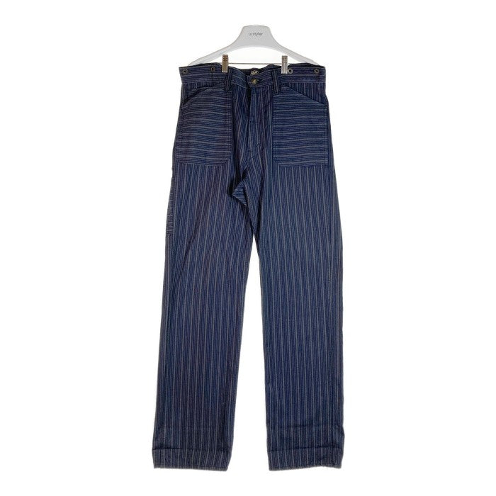 SUGAR CANE シュガーケーン Lot377 SC41377 FICTION ROMANCE 8oz. INDIGO STRIPE WORK PANTS インディゴストライプ ワークパンツ ネイビー sizeW32 瑞穂店