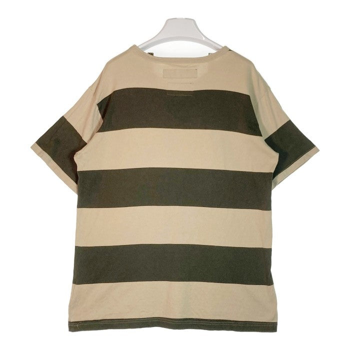 NEIGHBORHOOD ネイバーフッド 181FPNH-CSM02 18SS B.D./C-CREW.SS  ボーダー Tシャツ グリーン&ベージュ sizeXL 瑞穂店