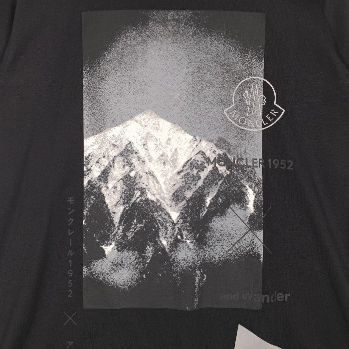 MONCLER GENIUS モンクレールジーニアス 21AW And Wander アンドワンダー T-SHIRT SS プリント Tシャツ ブラック Size L 福生店