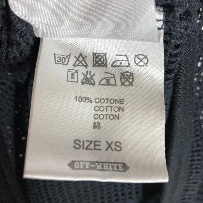 Off-White オフホワイト バックプリント メッシュ Tシャツ カットソー ブラック sizeXS 瑞穂店