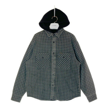 Supreme シュプリーム Houndstooth Flannel Hooded shirt グレー sizeS 瑞穂店