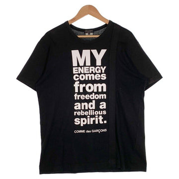 COMME des GARCONS HOMME PLUS コムデギャルソンオムプリュス 19SS MY ENERGY PRINT TEE プリントTシャツ ブラック PX-T002 Size L 福生店
