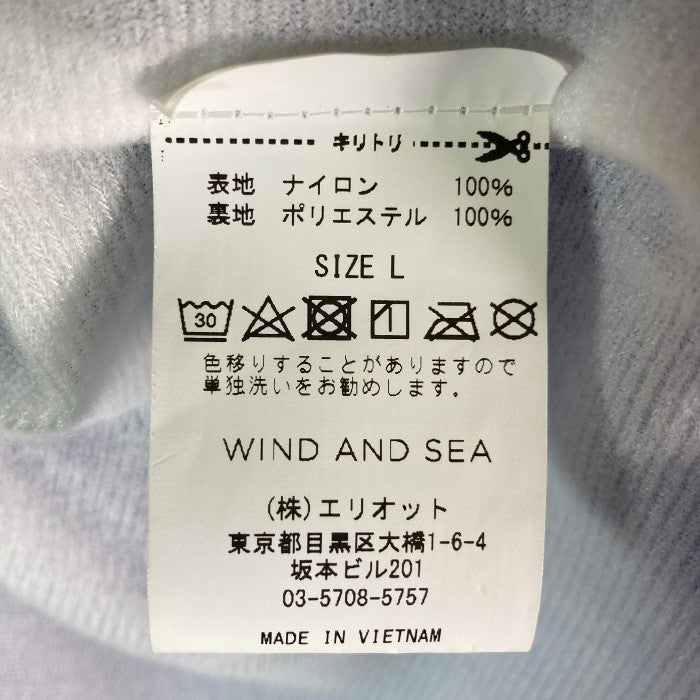 WIND AND SEA ウィンダンシー ロゴ コーチジャケット WDS-JK-09 ブルー sizeL 瑞穂店