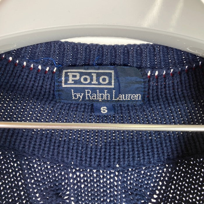 POLO Ralph Lauren ポロ ラルフローレン チルデン コットン ケーブルニット 80'S ネイビー sizeS 瑞穂店