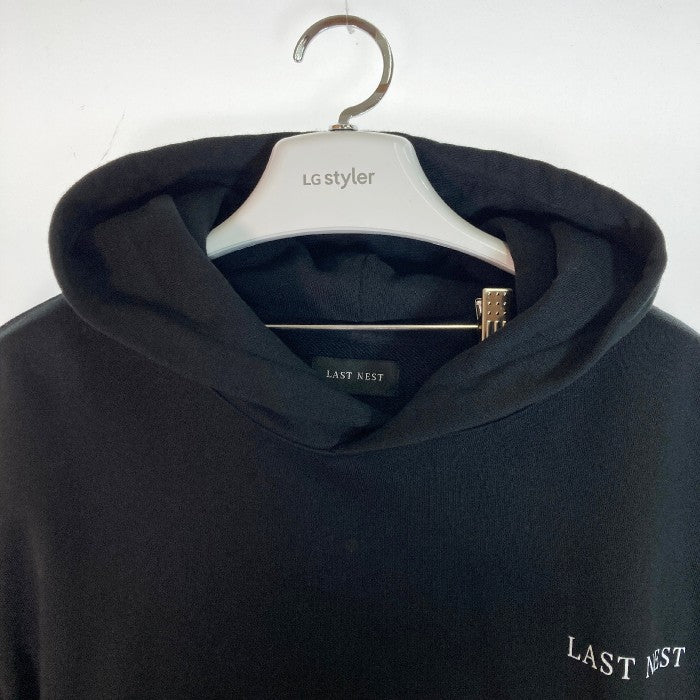 LAST NEST BUILDING LOGO HOODIE  BLACK ラストネスト プリント パーカー ブラック sizeXL 瑞穂店