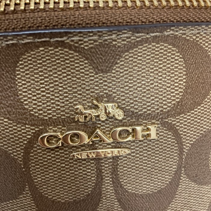 COACH コーチ ウェストポーチ ベルトバッグ シグネチャー柄 F48740 PVC×レザー ベージュ×ブラウン系 瑞穂店