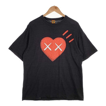 HUMAN MADE ヒューマンメイド KAWS カウズ ハートプリント Tシャツ ブラック Size XL 福生店
