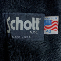 Schott ショット Lot642 襟付 レザーシングルライダースジャケット ブラック ライナー有 Size 40 福生店