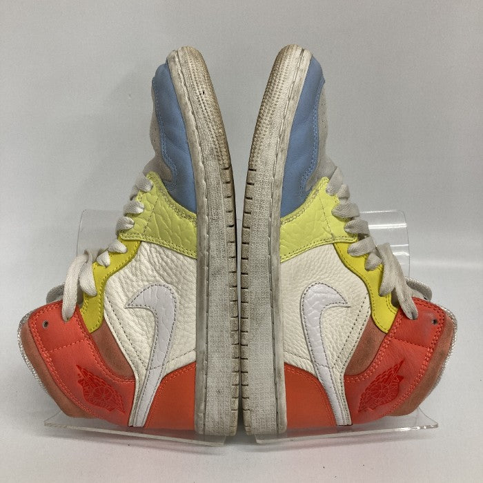 NIKE ナイキ WMNS AIR JORDAN 1 MID エア ジョーダン 1 スニーカー DJ6908-100 SAIL WHITE-LT ZITRON size23.0cm 瑞穂店