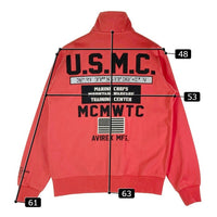 AVIREX アヴィレックス 6193480 MILITARY CAMP LS WIND GUARD ZIP SHIRT U.S.M.C. ウィンドガード ジャケット オレンジ sizeM 瑞穂店