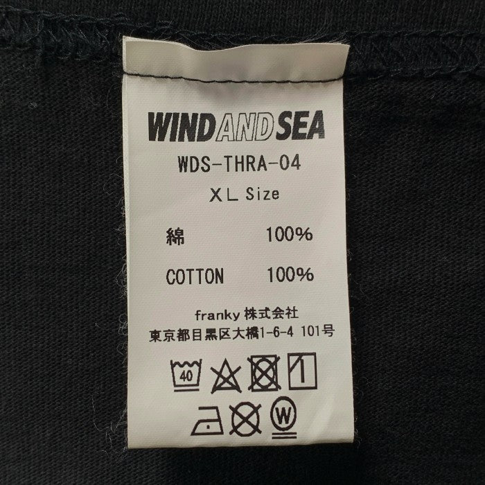 WIND AND SEA ウィンダンシー THRASHER スラッシャー プリントTシャツ ブラック Size XL 福生店