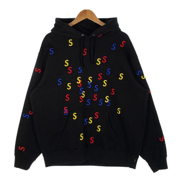 SUPREME シュプリーム 21SS Embroidered S Logo Hooded Sweatshirt Sロゴ プルオーバー スウェットパーカー ブラック Size L 福生店