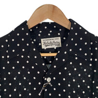 WACKO MARIA ワコマリア 23SS SMALL DOTS OPEN COLLAR SHIRT スモールドット オープンカラーシャツ 半袖 ブラック Size M 福生店