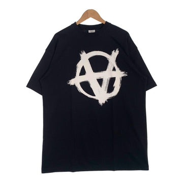 VETEMENTS ヴェトモン 21SS Anarchy Gothic Logo Tee アナーキー ゴシックロゴ プリント Tシャツ オーバーサイズ ブラック UE51TR640B Size XS 福生店