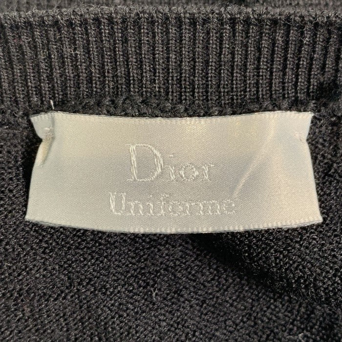 Dior Homme ディオールオム 17SS ウール クルーネック セーター 刺繍 ブラック Size XL 福生店