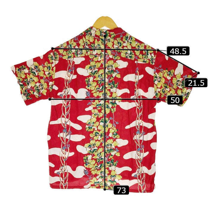 SUN SURF サンサーフ 311-M31057 アロハシャツ 花柄 レッド size- 瑞穂店