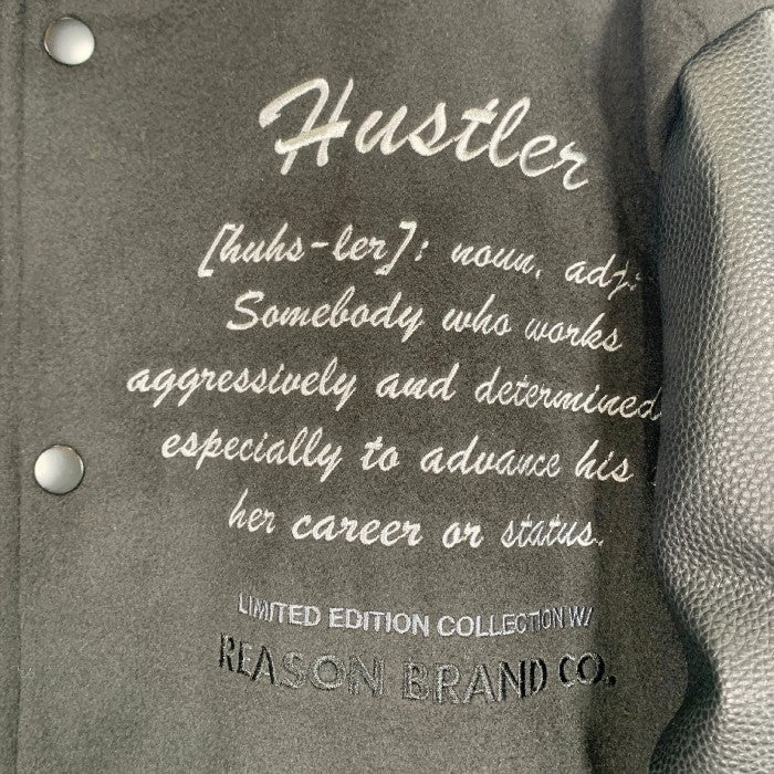 REASON リーズン HUSTLER VARSITY JACKET ウール スタジャン ブラック Size L 福生店