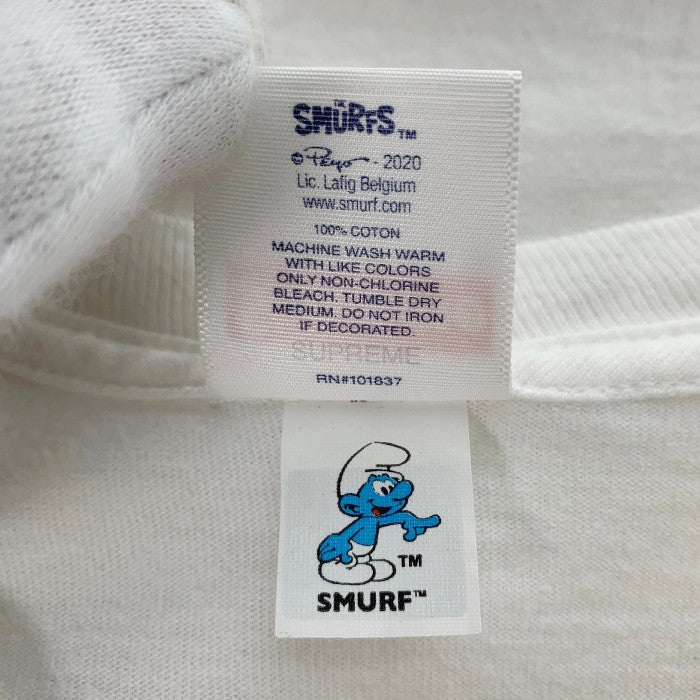 SUPREME シュプリーム 20AW Smurfs Tee スマーフ Tシャツ ホワイト ...
