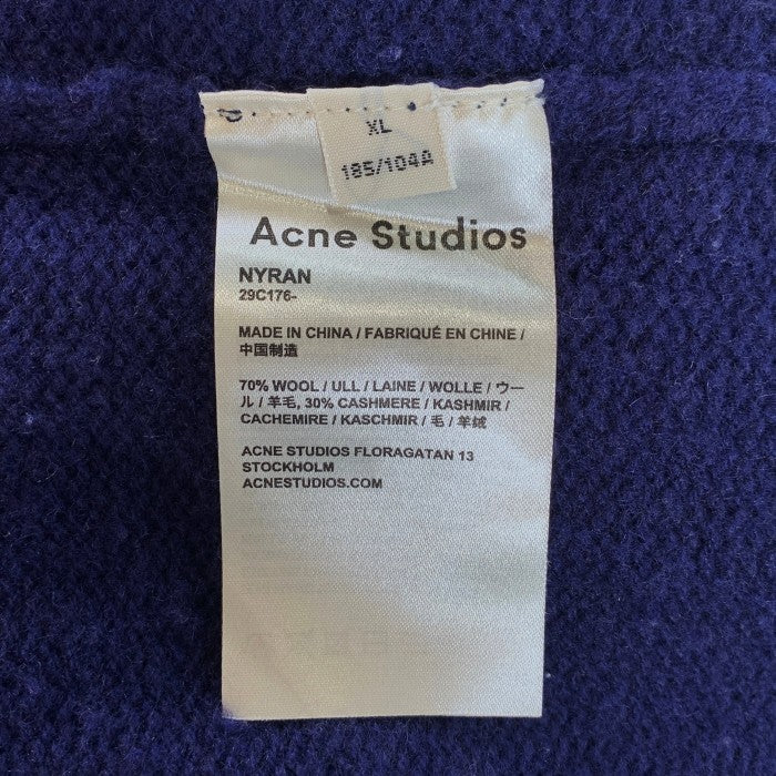 Acne Studios アクネステュディオズ 19AW NYRAN タートルネック セーター ウール カシミヤ ネイビー Size XL 福生店