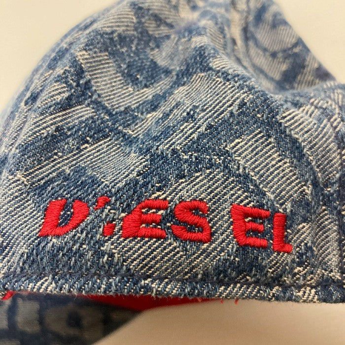 DIESEL ディーゼル ロゴジャガードデニムキャップ ブルー  size2 瑞穂店