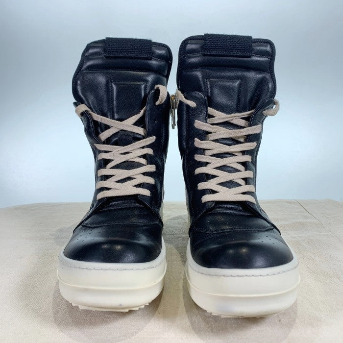 Rick Owens リックオウエンス GEO BASKET ジオバスケット レザーハイカットスニーカー ブラック ホワイト レディース Size 36 福生店