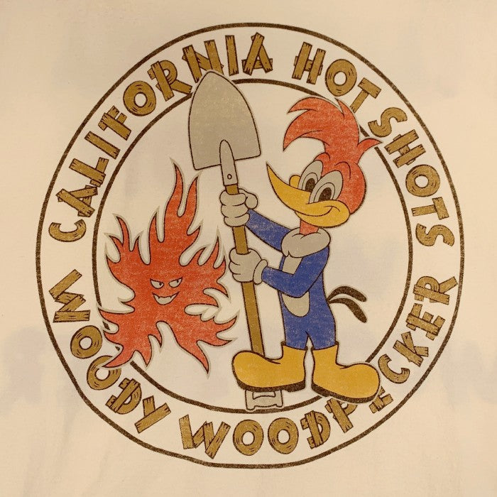 TOY'S McCOY トイズマッコイ WOODY WOODPECKER TEE ウッディウッドペッカー Tシャツ 「CALIFORNIA HOT  SHOTS」 ナチュラル Size L 福生店