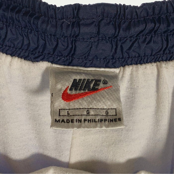 90's NIKE ナイキ ナイロン トラックパンツ ネイビー 刺繡 Size L 福生店