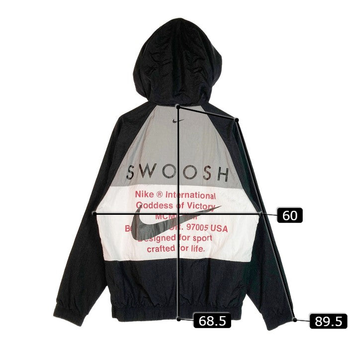 NIKE ナイキ NSW SWOOSH WOVEN JACKET ダブルスウォッシュ DD1089-011 ブラック size:M 瑞穂店