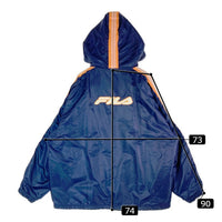 FILA フィラ ナイロン ジャケット 90's オールド ネイビー sizeXL 瑞穂店