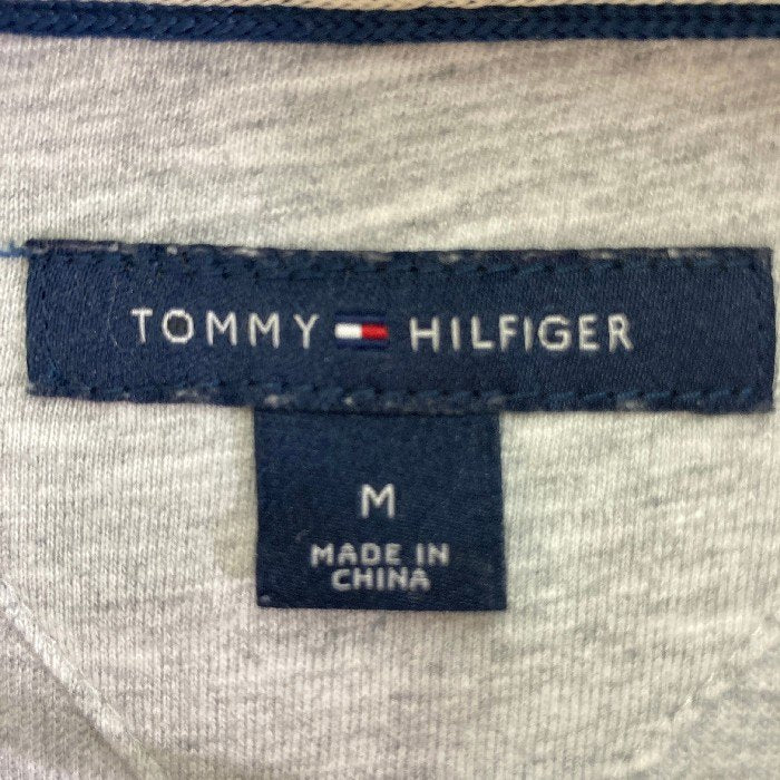 TOMMY HILFIGER トミーヒルフィガー パーカーワンピース ベロアプリント ライトグレー sizeM 瑞穂店