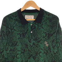 WACKO MARIA ワコマリア 22SS PYTHON KNIT POLO SHIRT パイソン ニット ポロシャツ コットン レーヨン グリーン Size L 福生店