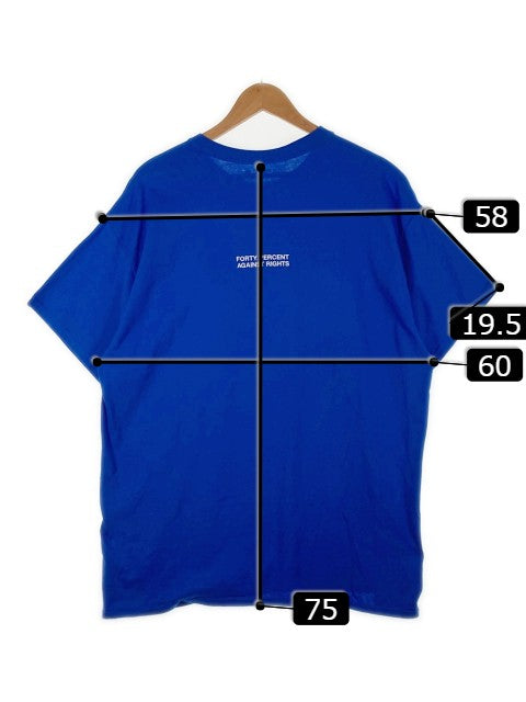 FORTY PERCENT AGAINST RIGHTS フォーティーパーセントアゲインストライツ Tシャツ ブルー sizeXL 瑞穂店