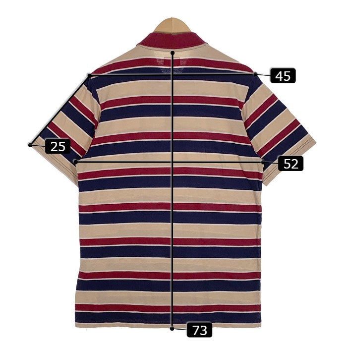 SUPREME シュプリーム 19SS Classic Logo Stripe Polo クラシックロゴ ストライプ ポロ シャツ Size M 福生店