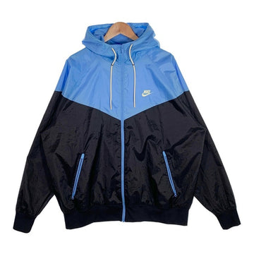 NIKE ナイキ NSW HE WR ウーブンフーディ ジップアップパーカー ブルー ブラック DA0002-014 Size XXL 福生店