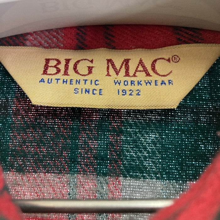 BIG MAC ビッグマック USA製 80s チェックシャツ レッド×グリーン sizeM 瑞穂店