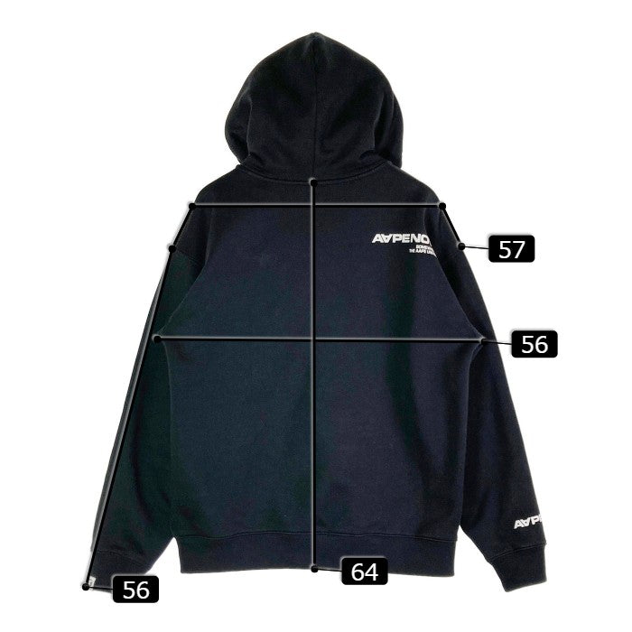 AAPE BY A BATHIG APE エーエイプバイアベイシングエイプ AAPSWMA314XXL ZIP UP HOODIE ジップアップパーカー ブラック sizeM 瑞穂店