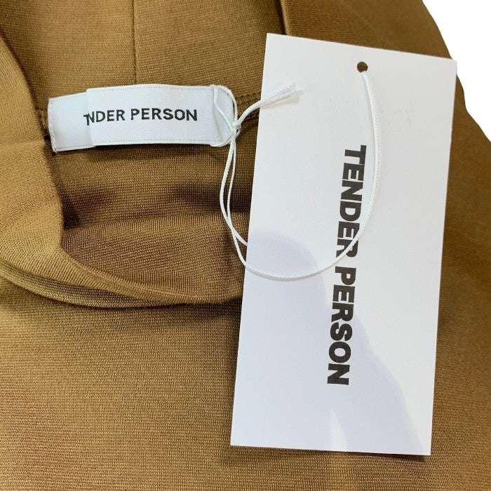 TENDER PERSON テンダーパーソン 23SS LOGO MOCKNECK TEE ロゴ モックネック Tシャツ カーキ Size 4