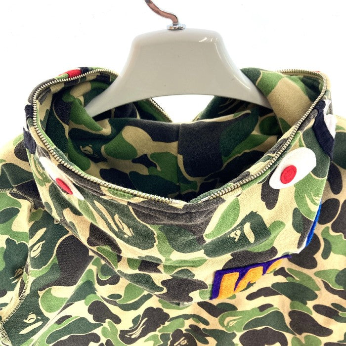 A BATHING APE アベイシングエイプ ジップアップ パーカー シャーク グリーン sizeL 瑞穂店