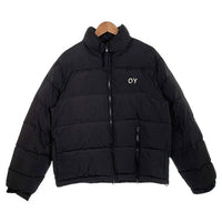 OY オーワイ SIDE ZIPPER LOGO DOWN JUMPER サイドジッパー ロゴプリント ダウンジャケット ブラック Size - 福生店