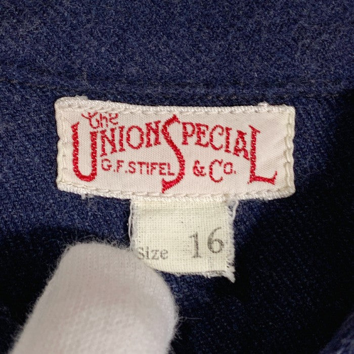 FREEWHEELERS フリーホイーラーズ UNION SPECIAL＆Co. フランネルワークシャツ ネイビー Size 16 福生店