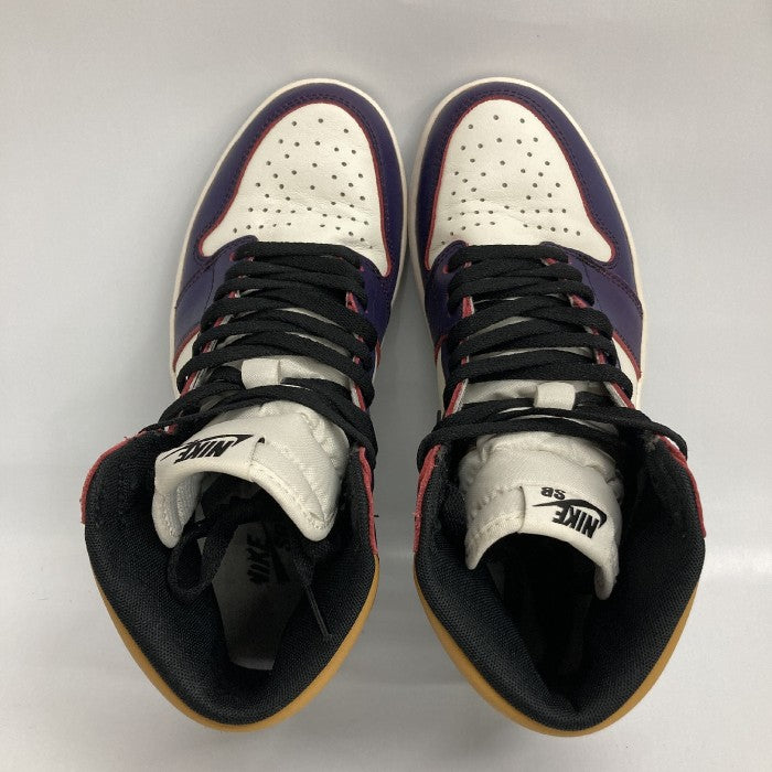 NIKE ナイキ SB AIR JORDAN 1 RETRO HIGH OG DEFIANT LAKERS CD6578-507 ホワイト×パープル×イエロー size26.5cm 瑞穂店
