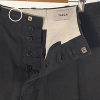 YAECA ヤエカ WIDE CHINO CLOTH PANTS チノクロス ワイドパンツ ネイビー 19605 Size 32 福生店