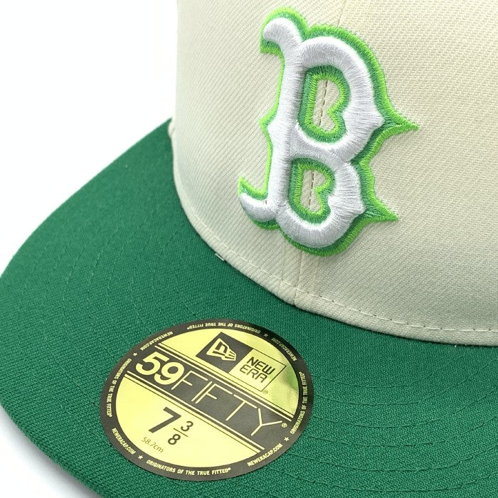 New Era ニューエラ Boston Red Sox ボストンレッドソックス WS13 59FIFTY キャップ HAT CLUB オフホワイト グリーン Size 7 3/8(58.7cm) 福生店